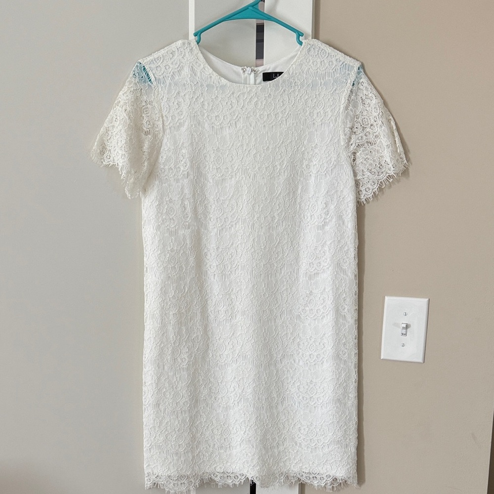Lulu's White Lace Mini Dress